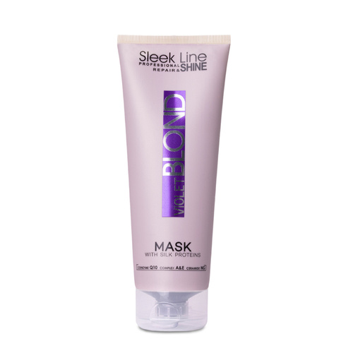 Maschera neutralizzante per capelli biondi Stapiz Sleek Line Violet Blond 250 ml