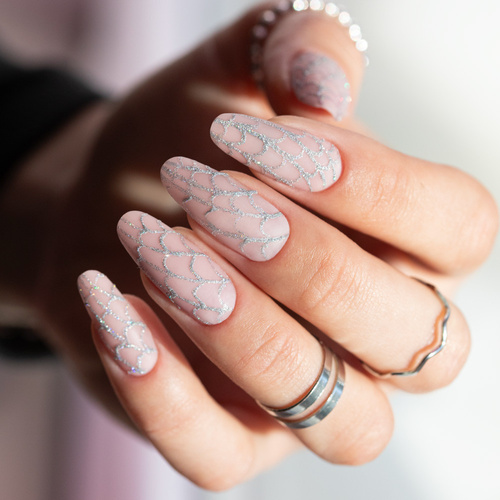 Pasta para decoraciones ProArt Paste Molly Nails Silver sin HEMA ni Di-HEMA, 5 g, n.º 14