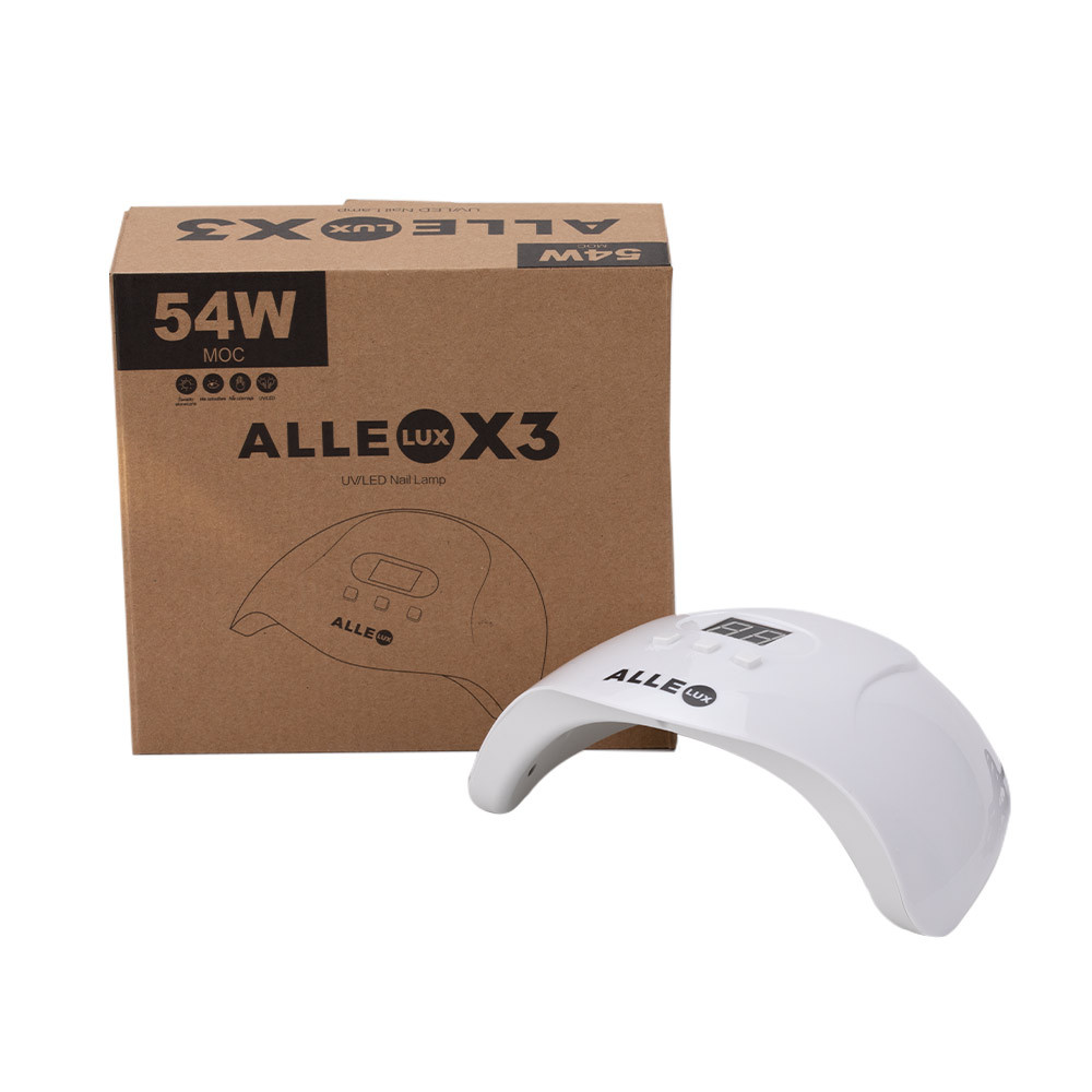 Lampa do paznokci UVLED 54W do lakierów hybrydowych AlleLux X3 z zasilaczem i kablem USB Biała.jpg