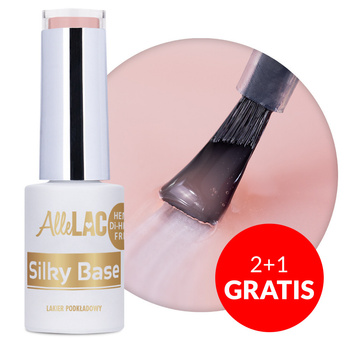 2+1gratis Rubber Silky Base AlleLac Dreamer Nr 3 baza twarda kauczukowa HEMA/Di-HEMA Free 5g