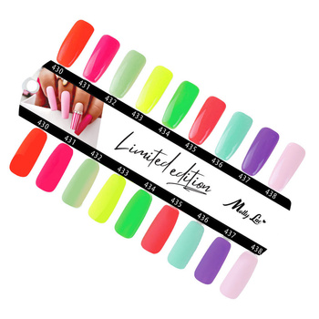 Campionario MollyLac Limited Edition lucido e opaco, 9 colori, n. 430 - 438