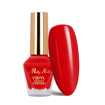 Smalto classico STEP 2: Color Lacquer Vinyl Effect System MollyNails Fire Red 10 ml