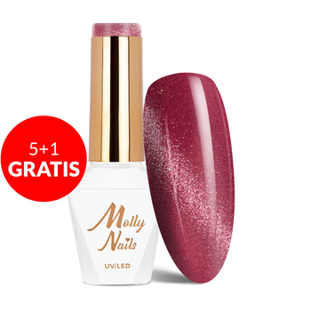 5+1 gratis Magnetischer Hybridlack mit Cat-Eye-Effekt Cat Eye Crystal Water Molly Nails HEMA/Di-HEMA-frei 8 g Nr. 166