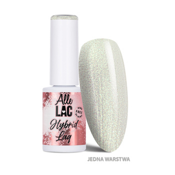 Esmalte híbrido LED/UV Gel Polish Whites W4 Crystal Glitter AlleLac sin HEMA/Di-HEMA, 6 g