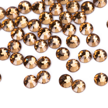 Strass per unghie in vetro SS10 Light Topaz, circa 50 pezzi.