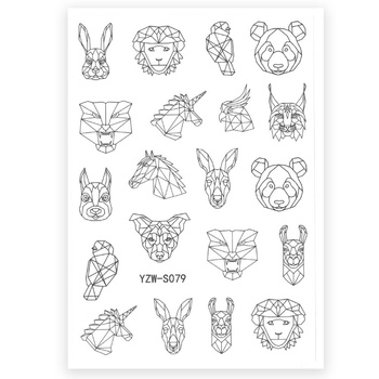 Self-adhesive animal nail stickers YZW-S079