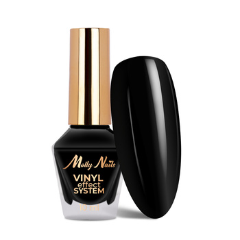 Smalto classico STEP 2: Color Lacquer Vinyl Effect System MollyNails Black 10 ml