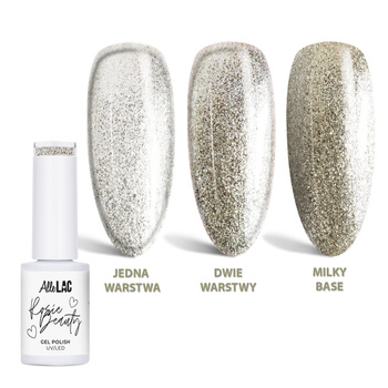 Vernis hybride LED/UV AlleLac x Rosie Beauty à paillettes, sans HEMA/Di-HEMA, 6 g