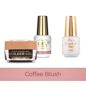 Molly Nails PRO MATCH SYSTEM 2+1 Coffee Blush 2 gel modellanti + Doctor Top 15 g