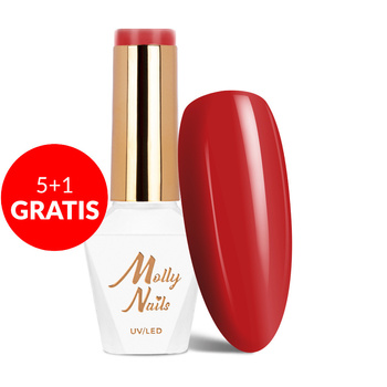 5+1 gratis Smalto ibrido Molly Nails Elite Women Brick Red senza HEMA/Di-HEMA 8 g n. 43