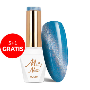 5+1 gratis Smalto ibrido Molly Nails Neon Flashy Cat Eye HEMA Free 8 g n. 176