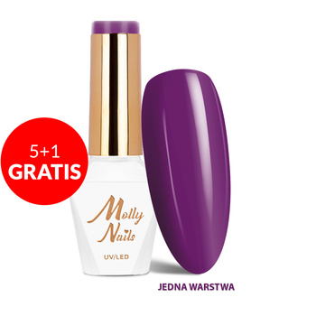 5+1 gratis Smalto ibrido Molly Nails Cocktails &amp; Drinks Blackcurrant Impres HEMA/Di-HEMA Free 8 g n. 18