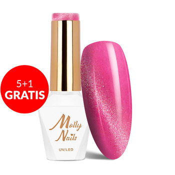 5+1 free Molly Nails Neon Flashy Cat Eye HEMA Free hybrid nail polish 8g No. 173