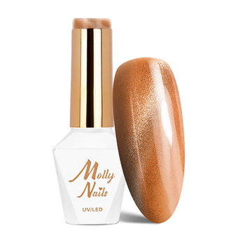 LED/UV-Gel-Nagellack „Yellows Cat Eye Metallic“ Nr. 214 von Molly Nails, HEMA/Di-HEMA-frei, 8 g