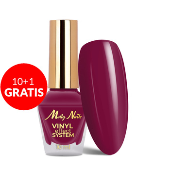 10+1 gratis Smalto classico STEP 2: Color Lacquer Vinyl Effect System MollyNails Fuchsia 10 ml