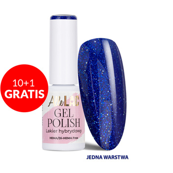 10 + 1 gratuit Vernis hybride LED/UV Gel Polish Blues BL6 Glitter AlleLac sans HEMA/Di-HEMA 6 g