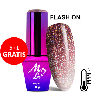 5+1 gratis MollyLac Thermo Flashing Lights Big Muff Hybrid-Nagellack 10 g Nr. 692