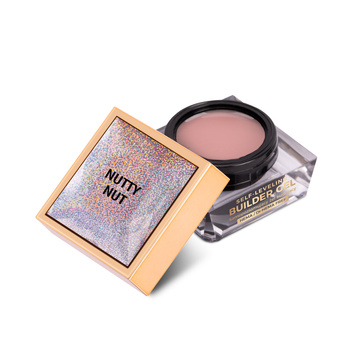 Gel builder autolivellante, duro, di media densità, Molly Nails Nutty Nut, senza HEMA/Di-HEMA, 15 g