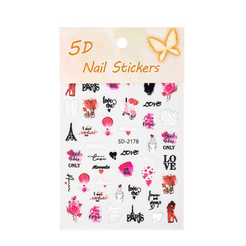 Selbstklebende 5D-Nagelaufkleber zum Valentinstag SD-2178