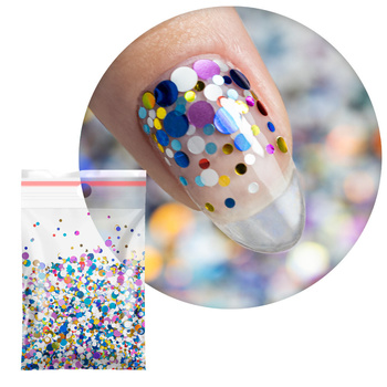 ¡Adorno de uñas de colores Pop-Up! Pecas, confeti, gotitas, lunares y círculos Princess Nails n.º 9, 20 g