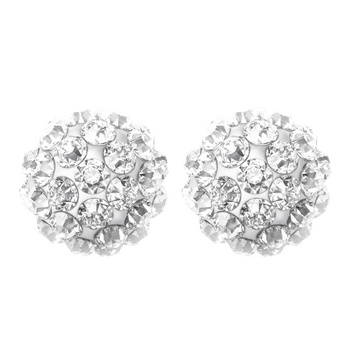 Studex System 75 Ball Earrings with Crystals, 4.5 mm, Silver 7522-0304