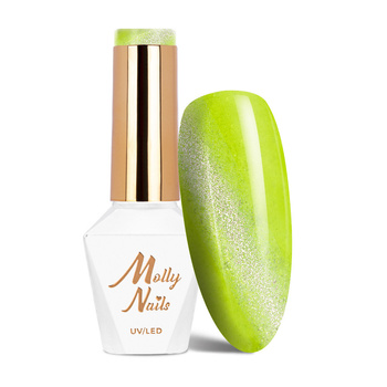 Molly Nails Hybrid-Nagellack Neon Flashy Cat Eye, HEMA-frei, 8 g, Nr. 178