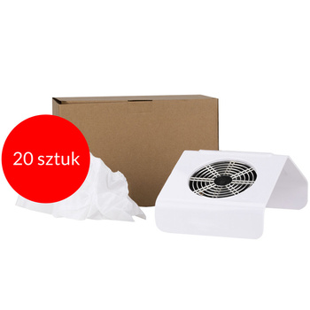 Lot de 20 filtres à poussière 40 W « No Name » à 1 ventilateur, blancs, 858-2A