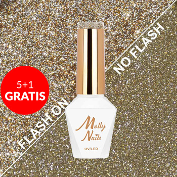 5+1 gratis Smalto ibrido Molly Nails Flashing Lights 3 Honeywood senza HEMA/Di-HEMA 8 g n. 611