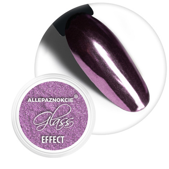 Polvere effetto specchio per decorazioni unghie Glass Effect Allepaznokcie Lilac Nr 6