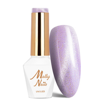 Smalto ibrido LED/UV Gel Polish Purples Cat Eye Pastel n. 183 Molly Nails senza HEMA/Di-HEMA 8 g