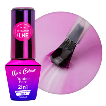 Base in gomma Rubber Base 2 in 1 Up&Colour; MollyLac Light Purple senza HEMA/Di-HEMA 10 g n. 4