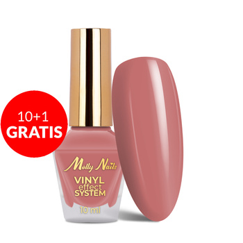10+1 gratis Smalto classico STEP 2: Color Lacquer Vinyl Effect System MollyNails Rose Pink 10 ml