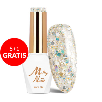 5+1 gratis Molly Nails Hybridlack Crushed Diamonds Seduce a Millionaire HEMA/Di-HEMA-frei 8 g Nr. 536