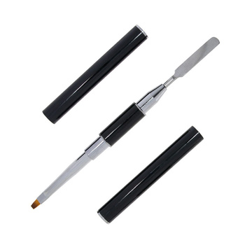 Pinceau double face pour gel acrylique avec spatule n° 4