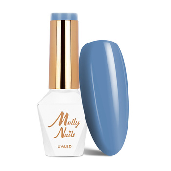 Smalto ibrido Molly Nails Blue Sky Clear Blue senza HEMA/Di-HEMA 8 g n. 113