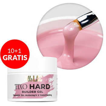 10 + 1 gratuit Gel de renforcement dur à thixotropie AlleLac Tixo Hard Builder Gel French Rose 45 g