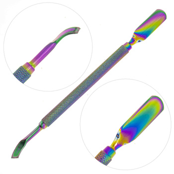 Scalpello bilaterale per rimuovere le cuticole e strumento per rimuovere il gel Rainbow n. 6