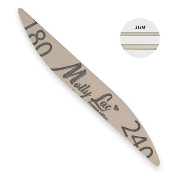Lima per unghie sicura, confezione a forma di barca, onda ellittica MollyLac slim 180/240