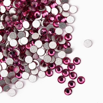 Strass per unghie in vetro SS10 Fucsia, circa 50 pezzi.