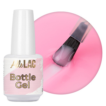 Gel per unghie in flacone con pennellino Bottle Gel AlleLac Candy Pink 15 g