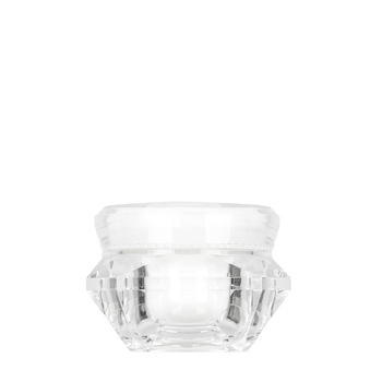 Pot transparent blanc avec thermos Diamond 15 ml, ensemble complet