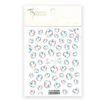 Adhesivos para uñas finos y autoadhesivos con forma de pompas de jabón TS-463
