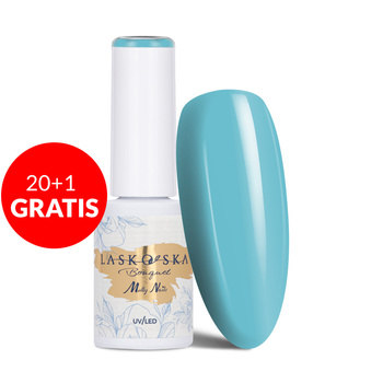 20 + 1 gratis LED/UV-Gel-Nagellack Molly Nails @Bouquet by Laskovska Lilium Blue HEMA/Di-HEMA-frei 7 g