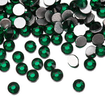 Strass per unghie in vetro SS10 Emerald, circa 50 pezzi.