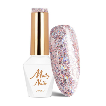 Molly Nails Crushed Diamonds Pardon My Glam! Hybridlack – HEMA/Di-HEMA-frei, 8 g, Nr. 532