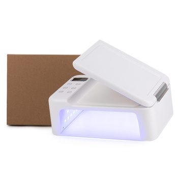 Lampada per unghie con supporto UV/LED da 168 W No Name per smalti ibridi, gel e acrilogel, bianca Z22