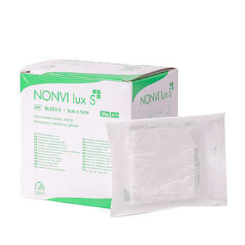 Compresse sterili in tessuto non tessuto per tamponamento podologico in caso di unghie incarnite, 5x5 cm, 30 g, 75 pezzi