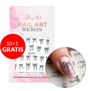 10+1 gratis: Adesivi per unghie 5D autoadesivi a forma di fiocco neri SD-2157 MollyNails