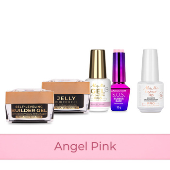 PRO MATCH SYSTEM 4+1 Angel Pink: 3 gel: Jelly&SelfLeveling;&Gel; in flacone + Base + Doctor Top 15 g IN OMAGGIO