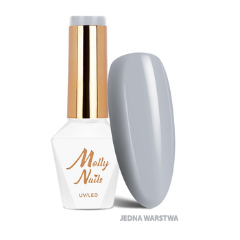 Smalto ibrido Molly Nails Glamour Women Luxury Grey senza HEMA/Di-HEMA 8 g n. 6